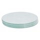image 1 of Harbour Housewares Round White Glass Placemats - 30cm - 6pc Dining Heatproof Set White