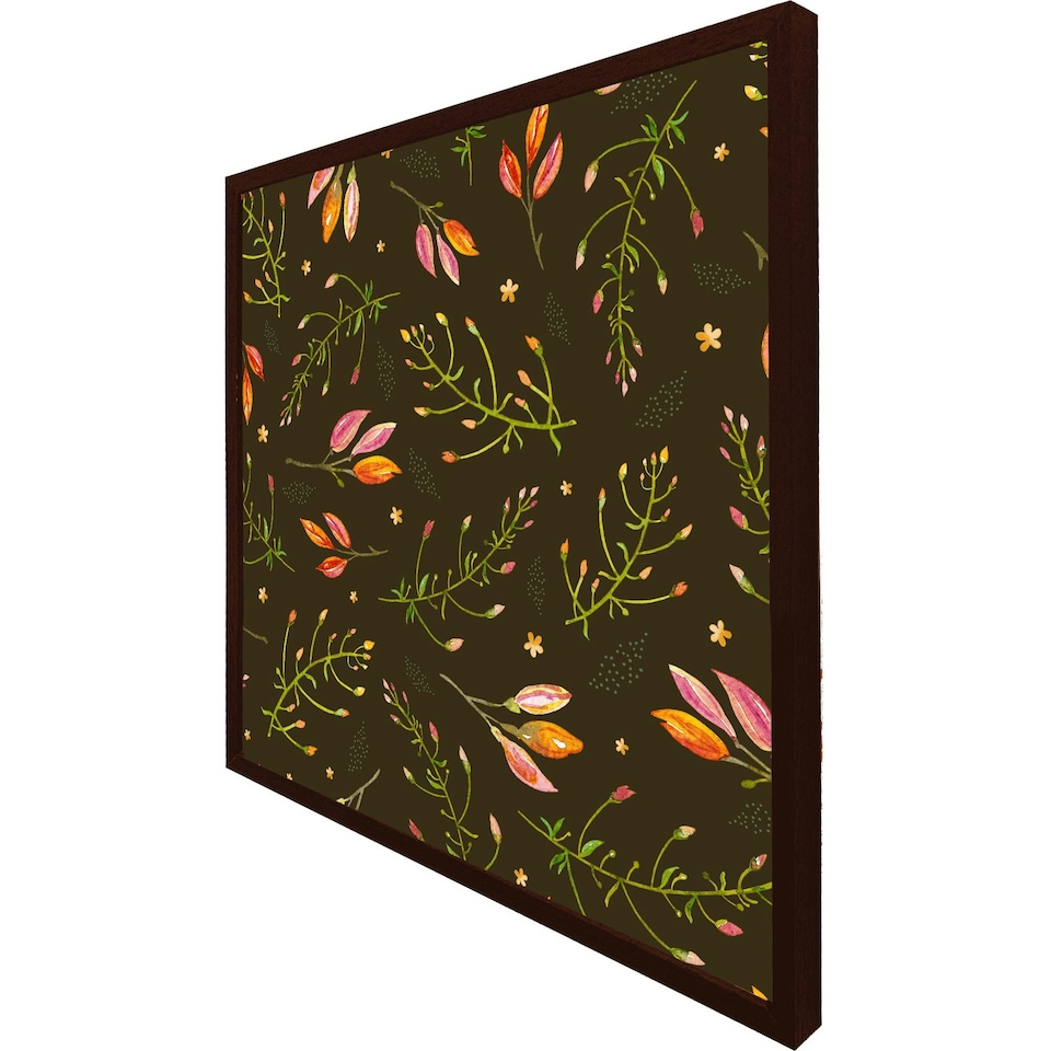 image 1 of Green branches (Picture Frame) Black | XS