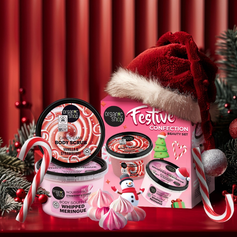 image 1 of Organic Shop Festive Confection Beauty Set 250ml/250ml