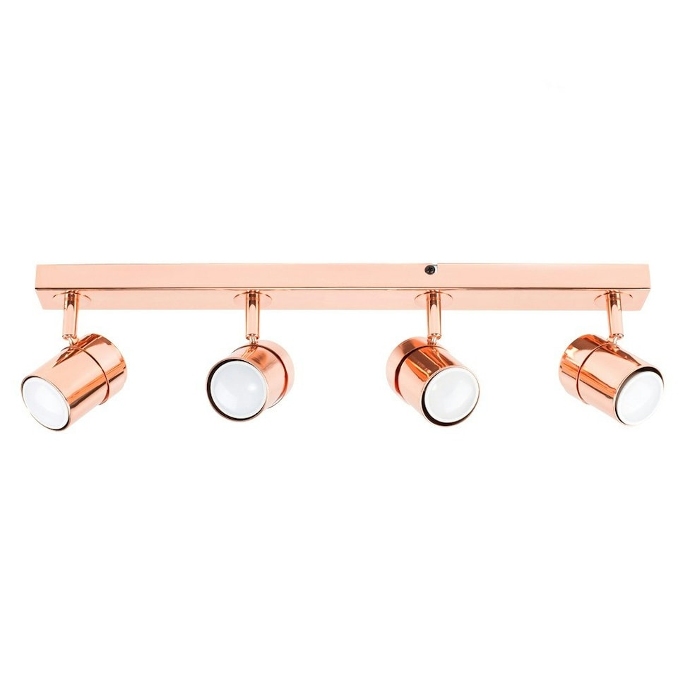 image 1 of ValueLights Rosie Spotlight Polished Copper Spotlight and GU10 Spotlight LED 5W Cool White 6500K Bulb