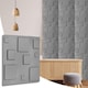 image 1 of NOVECRAFTO Decorative 3D Wall Panels (50cm x 50cm) 3D Blocks Design PVC Cladding Panel