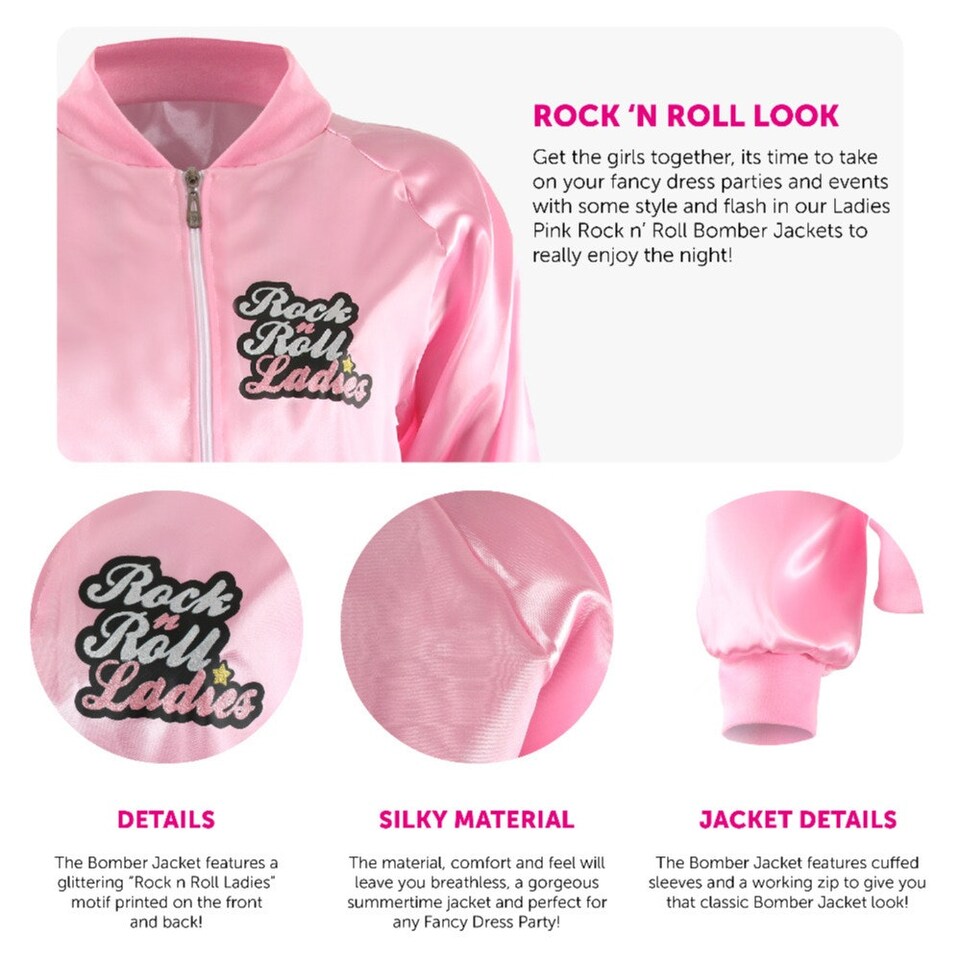 image 1 of Pink Rock n Roll Jacket Pink | 2XL