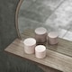 image 8 of kleankin Round Mirror for Wall Makeup Mirror with Shelf Grey Wood Effect
