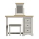 image 1 of Faire 3 Drawer Dressing Table Set in Dove Grey with Oak Top Grey