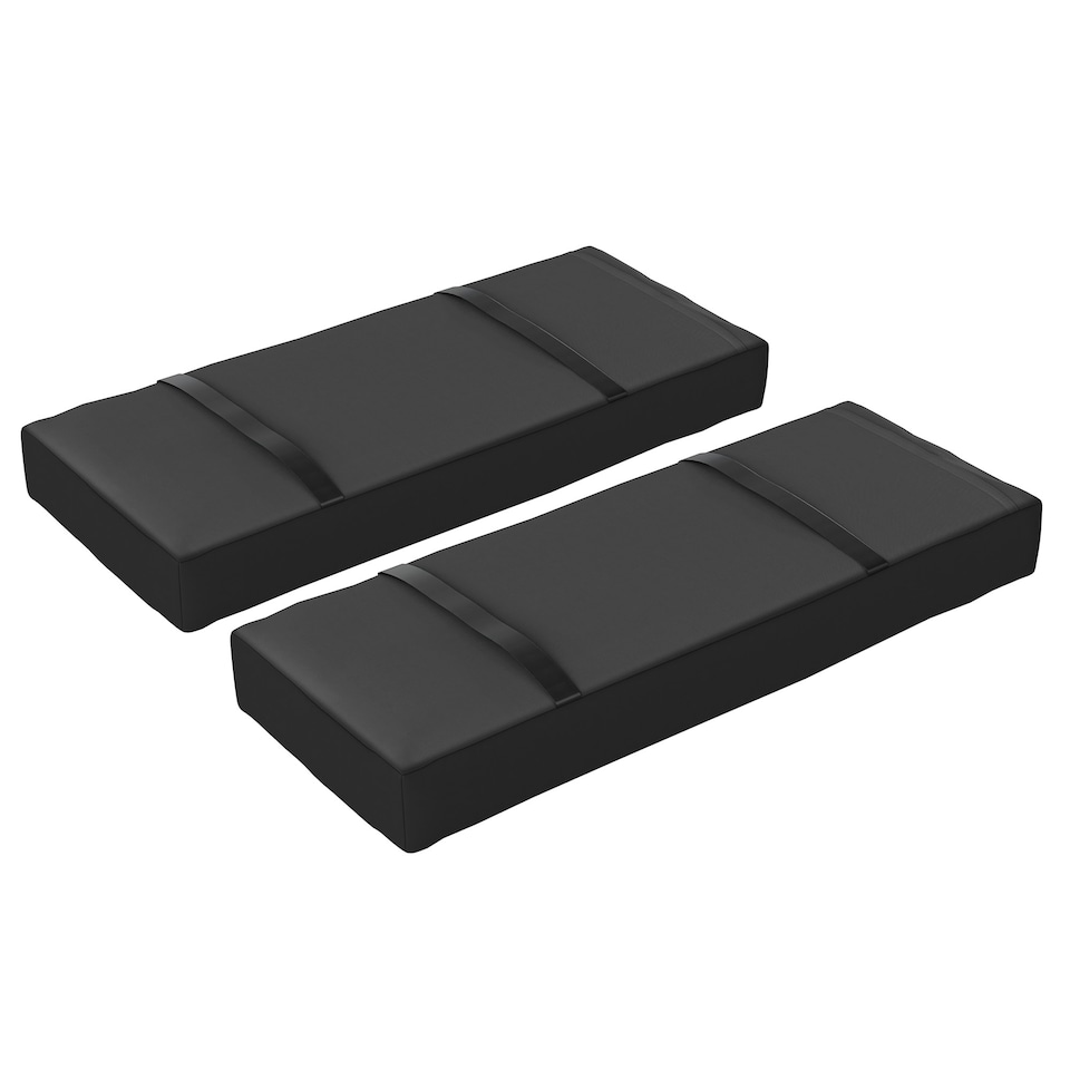image 1 of Outsunny Parasol Weights Set of 2, Parasol Base Weights Bags, Black