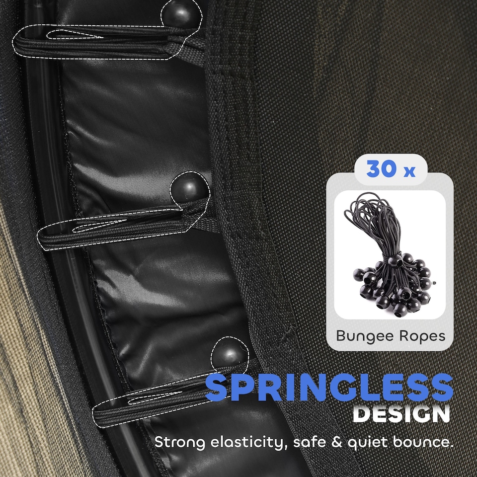 image 1 of HOMCOM 4.6FT Kids Trampoline with Safety Enclosure for Ages 3-10 Years | Black | Black