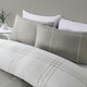 image 2 of OHS Grid Check Reversible Print Soft Duvet Cover Bedding Set, King - Grey/White Multi | Grey and White | King