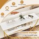 image 5 of COSTWAY 2-Tier Faux Marble Top Console Entryway Table White