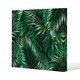 image 1 of Tropical Leaves on Black (Canvas Print) 114 x 114 x 4cm