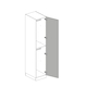 image 4 of Slab Light Grey Single Wardrobe with Double Rail Grey