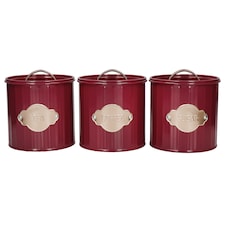 KitchenCraftt Tea Coffee Sugar Canister Set Purple