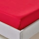 image 3 of Homescapes Red Egyptian Cotton Flat Sheet 200 TC, Single Red | Single