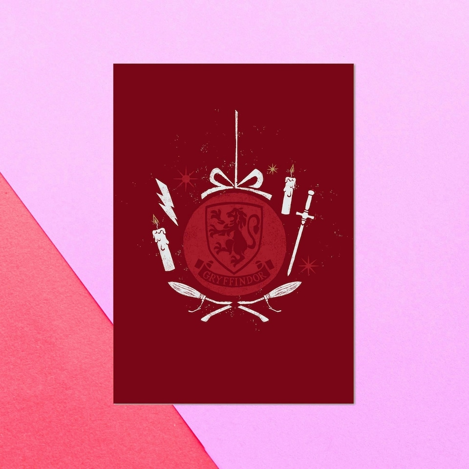 Official Harry Potter Gryffindor Christmas Greetings Card