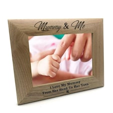 Mummy and Me Wooden Photo Frame Gift Brown | S
