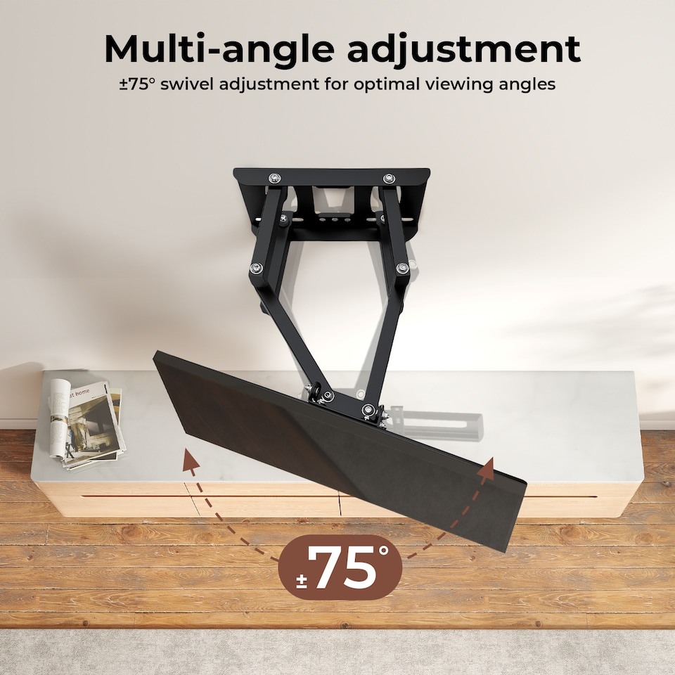 image 1 of Levede Full Motion TV Wall Bracket Swivel Tilt Mount for 26 to 65 Inch TV