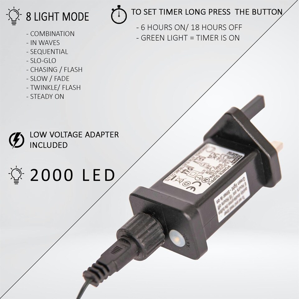 image 1 of 2000W+WW LED GC Multi Fun String Lights 200m