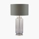 image 4 of Grey Ombre Glass Table Lamp With Grey Lampshade