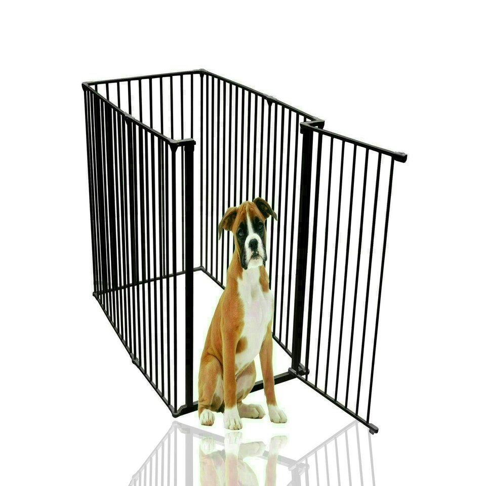 image 1 of Bettacare Extra Tall Pet Pen, 72cm x 118cm, Black, 105cm High, Dog Pen for Pets, Dogs and Puppies, Easy Installation Black