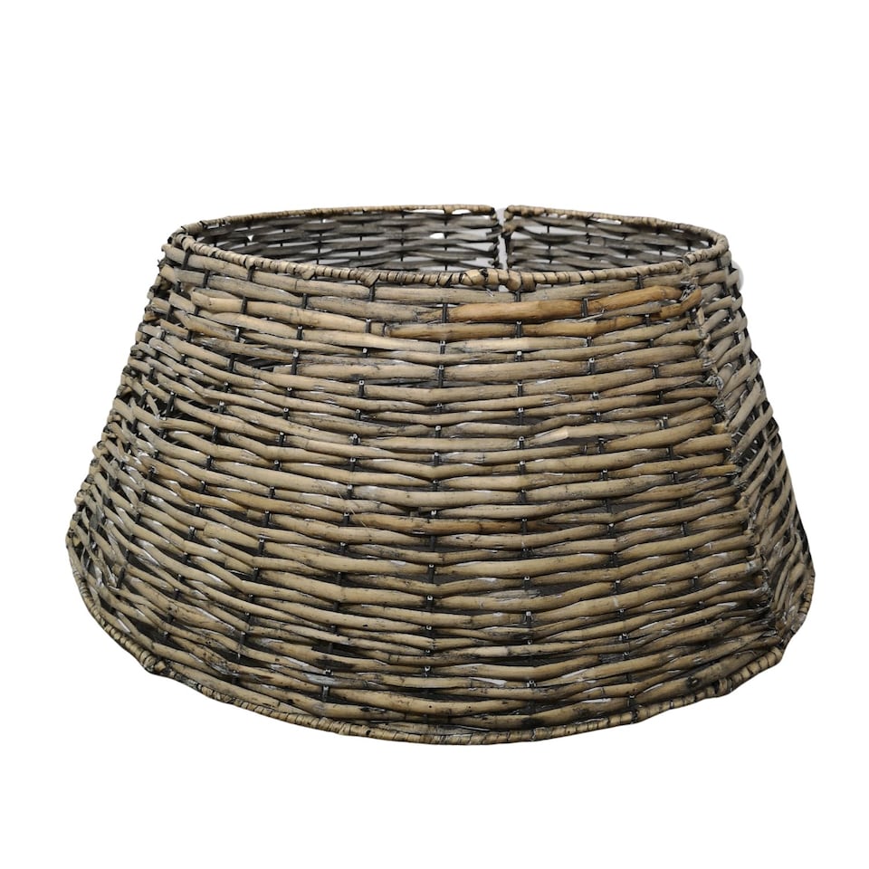 image 1 of 40/58cm Samuel Alexander KD Willow Christmas Tree Skirt Wicker Rattan- Medium Natural