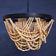 image 4 of Interiors by Premier Wood Bead Chandelier Brown