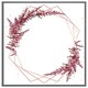 image 3 of Pink flower and geometric shapes (Picture Frame) Brown | XS
