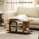 image 5 of HOMCOM Modern TV Cabinet Stand Storage Shelves Table Mobile Rustic Brown