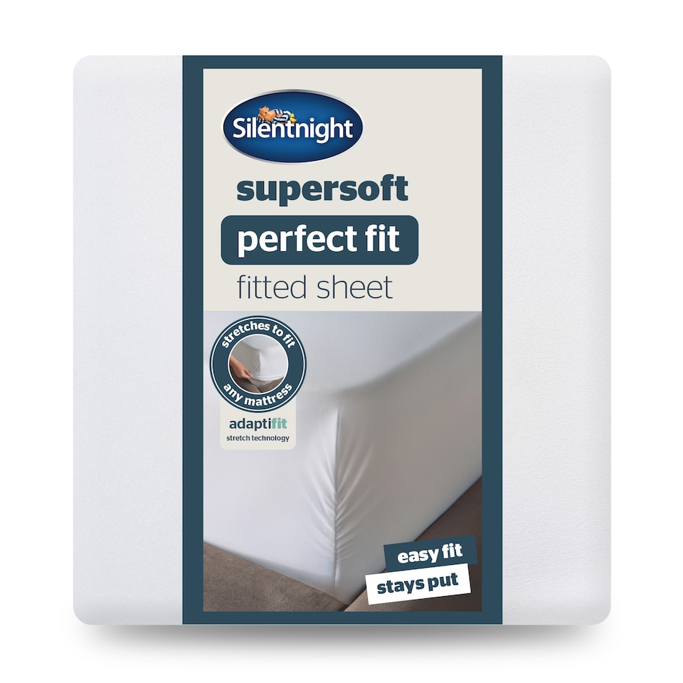 image 1 of Silentnight Supersoft Perfect Fit Fitted Sheet, White