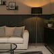image 1 of ValueLights Camden Copper Tripod Floor Lamp Black Shade & Bulb Black