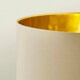 image 2 of ValueLights Louis Beige with Metallic Gold Inner Shade Black Arched Stem Curved Floor Lamp