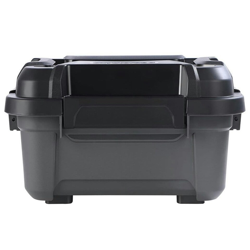 image 1 of 1 x 18 Litre Black Plastic Storage Bunker Trough Boxes/Tubs Ideal For DIY Use Complete With Lid Black