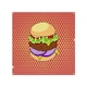 image 1 of The pop art illustration of burger Designer Splash Back | White