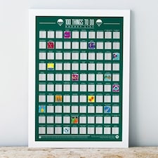 Gift Republic 100 Things To Do Bucket List Scratch Poster