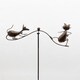 image 1 of 54 Inch Garden Balance Cat with Mouse Stake - Metal - L70 x W70 x H120 cm
