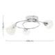image 7 of ValueLights Astley 3 Way Chrome Swirl Ceiling Light & Bulb