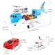 image 4 of Transport Cargo DIY Plane Car Toy Play Set – With 4 Mini Cars, Helicopter & Ramp – Educational Vehicle Storage Toy for Kid