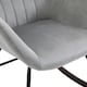image 8 of HOMCOM Modern Rocking Armchair with Metal Frame, Sponge Padded, Grey