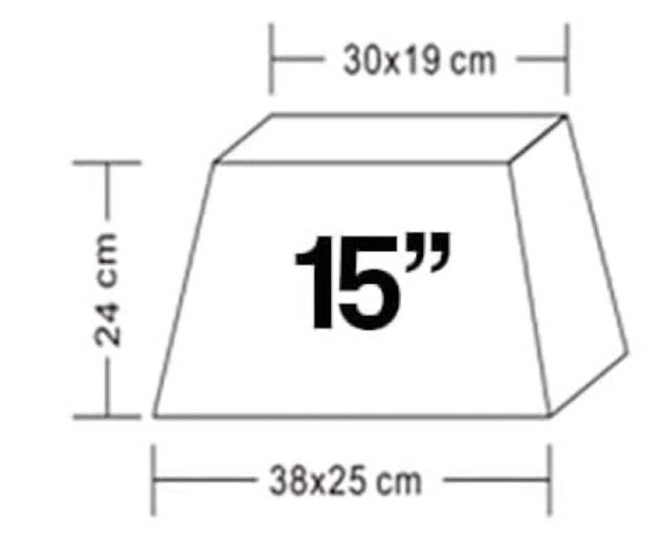 image 1 of 15" Modern Grey Rectangle Light Shade for Ceiling | Grey