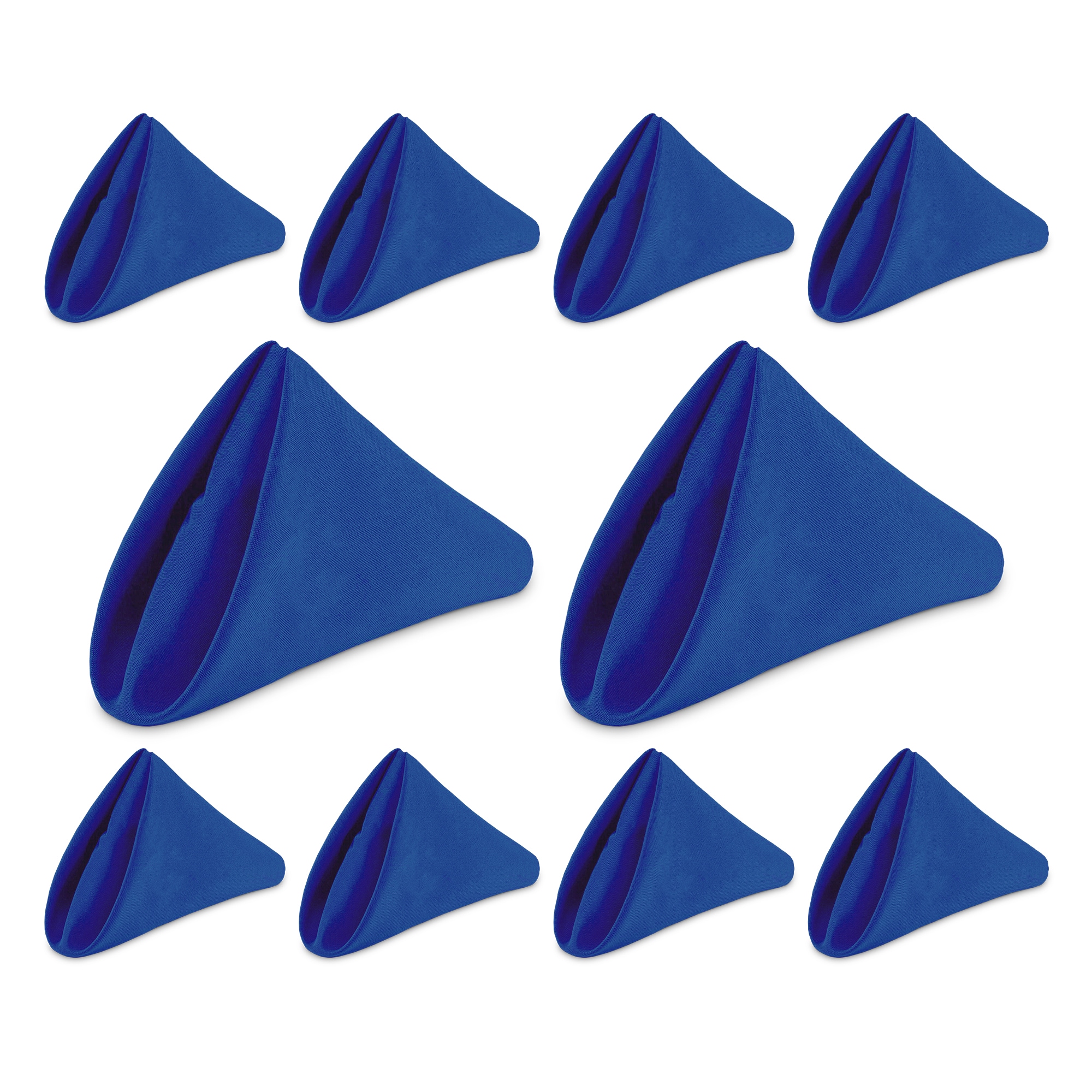 Neel Blue 20 Inch Polyester Table Napkins, Reusable, Wrinkle-Resistant Cloth Napkins, 10pcs in Blue