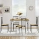 image 2 of Yaheetech Industrial 5-Piece Dining Table Set Brown