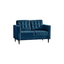 Furniturebox Jolene 2 Seater Navy Blue Velvet Sofa