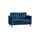 image 1 of Furniturebox Jolene 2 Seater Navy Blue Velvet Sofa