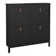 image 1 of Barcelona Shoe Cabinet 4 Flip Down Doors in Matt Black