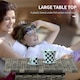 image 4 of Outsunny PE Rattan Outdoor Coffee Table, Modern Rattan Side Table, Mixed Grey