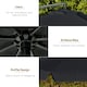 image 4 of Outsunny 2.7m Garden Cantilever Banana Parasol Sun Shade w/ Crank, Black