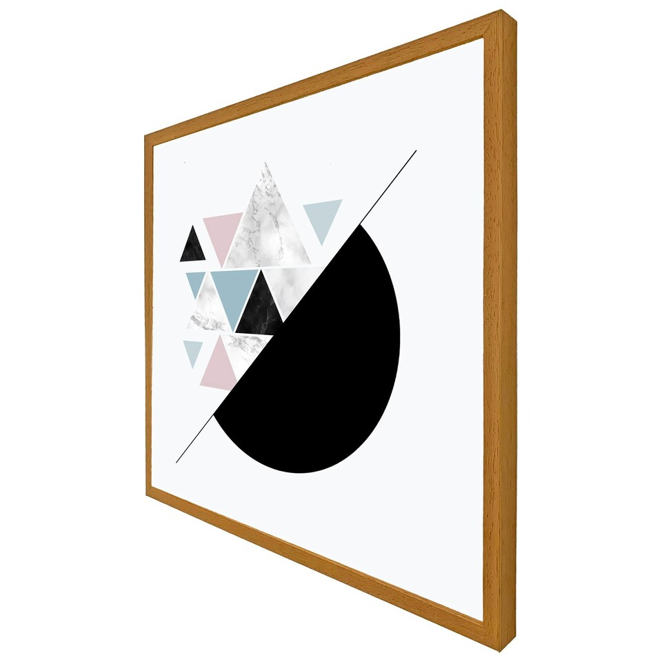 image 1 of Triangles & semi circle pattern (Picture Frame) White | XL