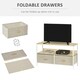 image 3 of HOMCOM TV Cabinet, TV Console Unit with 2 Foldable Linen Drawers Maple Colour