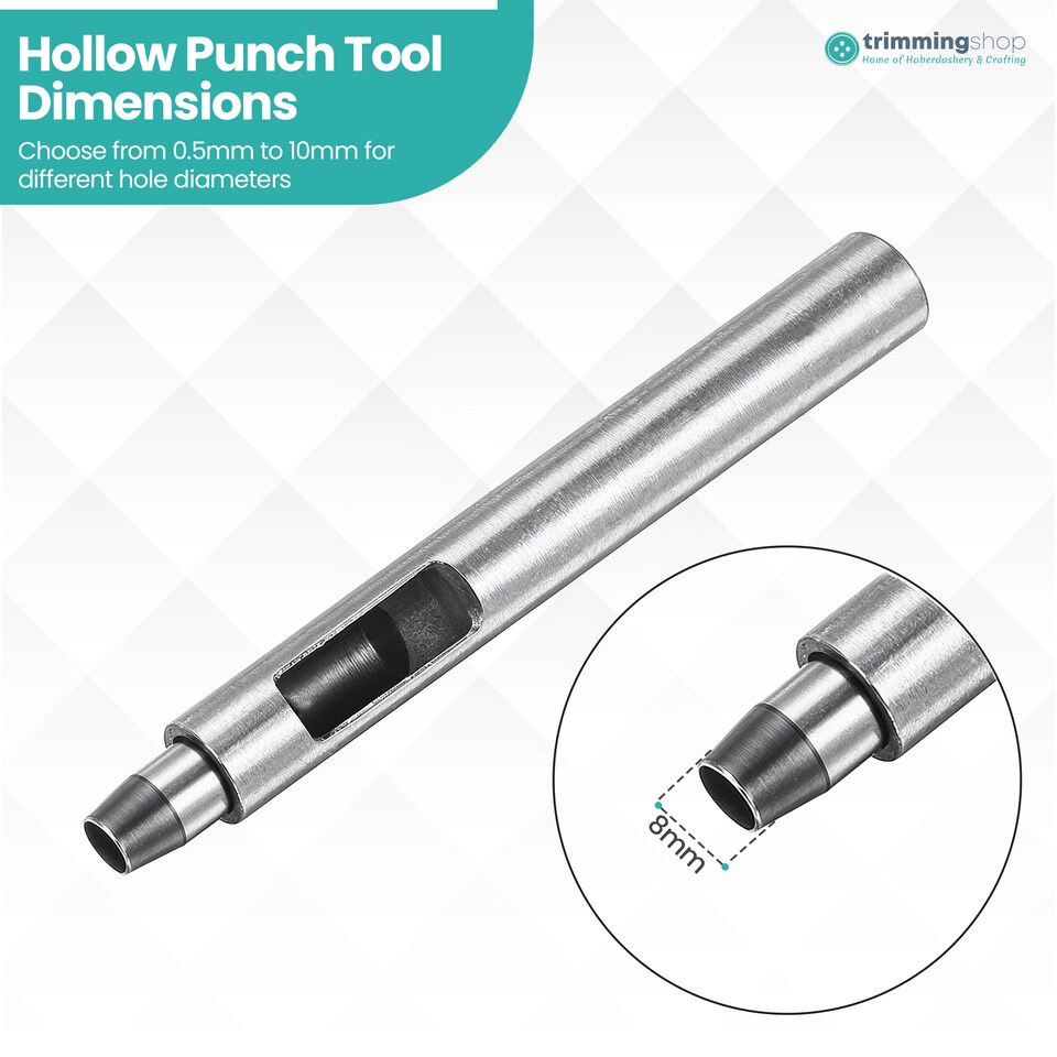 image 1 of 8mm Leather Hole Punch Cutter, Sharp Edge Hollow Hole Punch for DIY