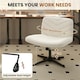 image 6 of Yaheetech Fabric Swivel Desk Chair for Home Office N/A | Beige
