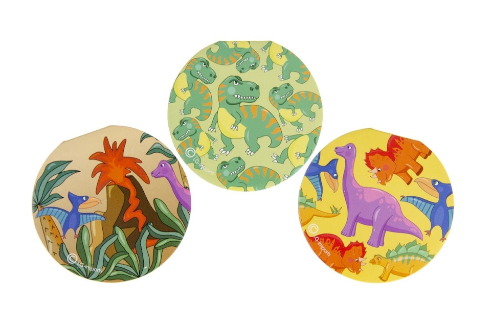 image 1 of Pack of 12 Round Dinosaur Design Notebook 8cm
