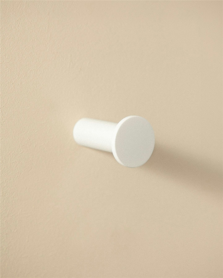 image 1 of Cosmic Wall Mounted Hook w/ Screws & Durable Stainless Steel for Bathroom White